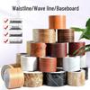 Waterproof Wood Grain Self-Adhesive Skirting & Edge Banding Sticker for Doors, Windows, and Furniture Renovation.