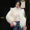 Oversized Fluffy Fur Women Coat Luxury Furry Faux Sheep Fur Jacket Fashion Shaggy Warm Long Sleeve Coats