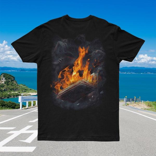 2025 Новый THE FLAMES OF IMMENSE GRIEVE Печатный Унисекс Уличная Мода Тренд Короткий Рукав Чистый Хлопок Круглый