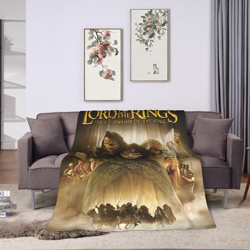 L-Lords Of The R-Rings Blanket Picnic Flannel Throw Blanket For Outdoor Super Warm Quality Bedspread Gift