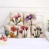 Colorful Plant Cushion Flowers Throw Pillowcase for Sofa Living Room Decorative Pillow Linen