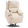 MCombo Electric Recliner Standing Single Electric Lifting Reclining 140 Degree Reclining Stepless Single Power Personal Vibration and Heating Faux