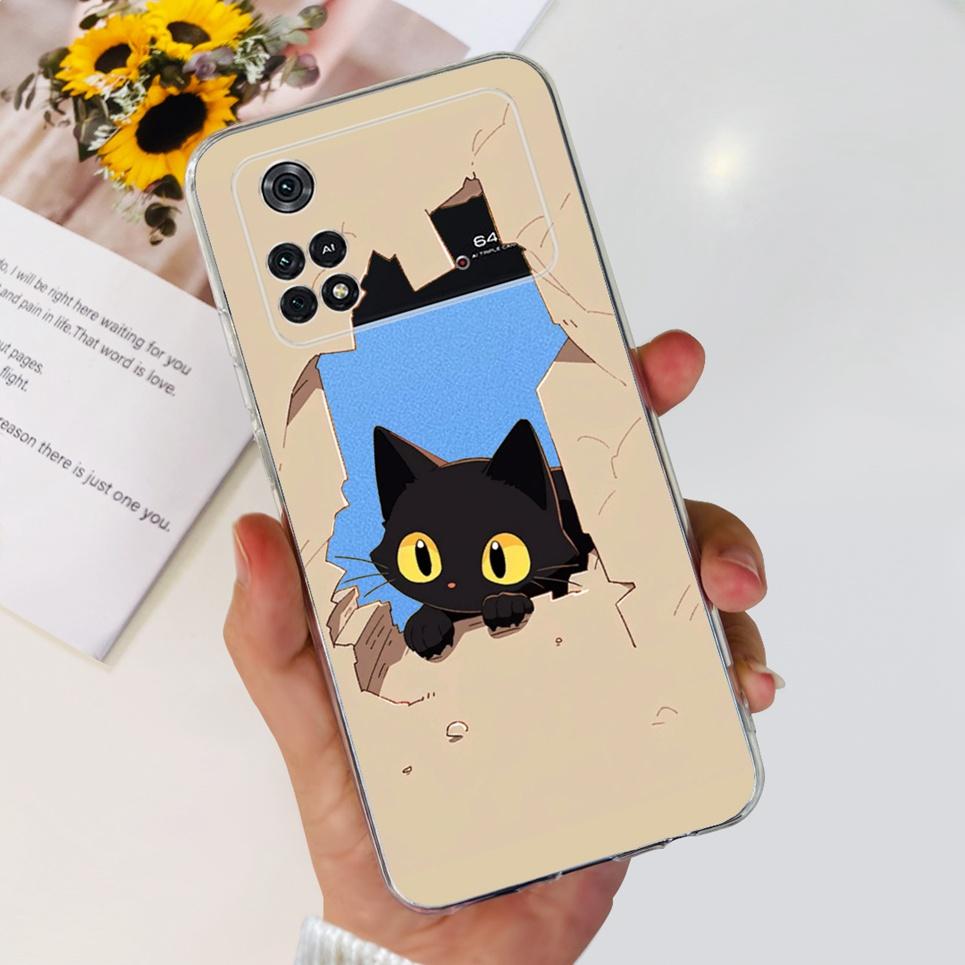 Soft Silicone Back Cover For Xiaomi Poco M4 Pro 4G 5G Case Transparent Cool Style Dragon Cartoon Pattern Poco X4 GT X4 Pro 5G