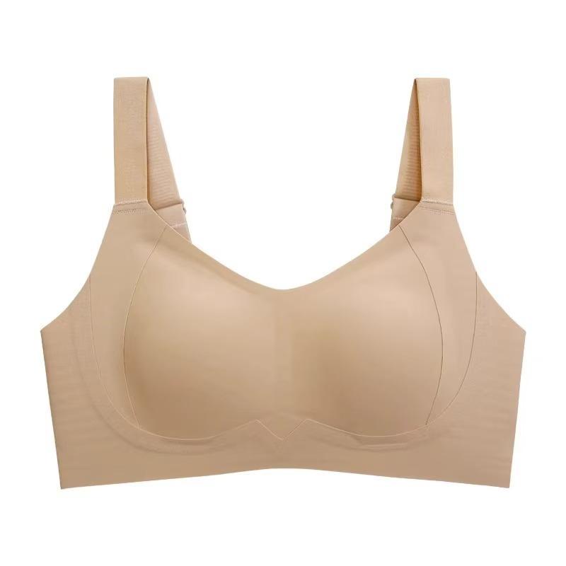 Traceless adjustment type ultra-thin underwear women's big breasts show small breasts, anti-sagging full cup thin bra cover