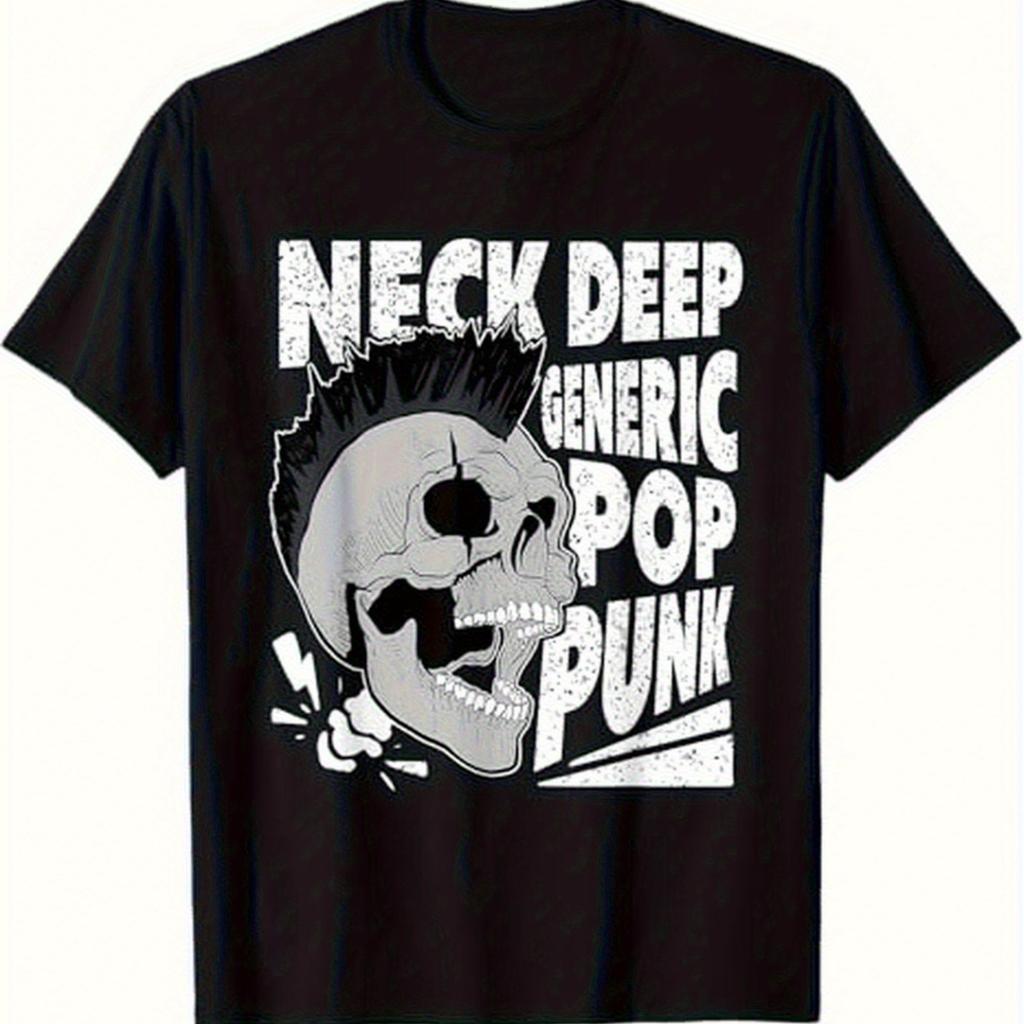 Мужская футболка из роскошного хлопка с графическим принтом в стиле панк-рок, с коротким рукавом, летняя, унисекс, мужская и женская, повседневная, свободная, модная одежда