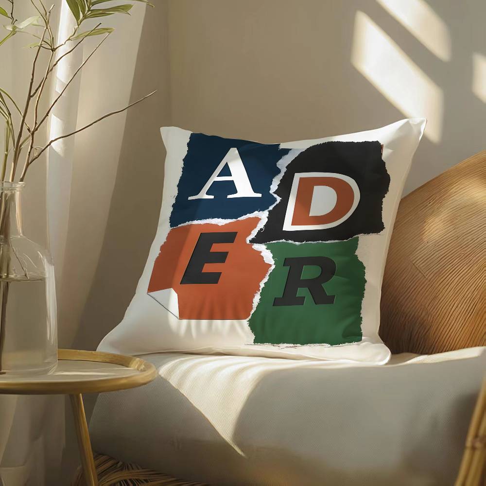 Авангардная мода Ader Error-E Наволочка Шелковистая элегантная Комфорт Диван-кровать Невидимая молния Пляжная наволочка