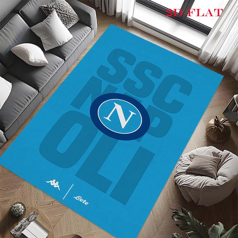 Ковер с логотипом SSC Napoli для гостиной, спальни, дома, украшение дивана, нескользящий коврик для игр детей