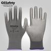 QS/Серые PU2002E Промышленные перчатки – Легкие, гибкие и дышащие защитные рабочие перчатки для строительства.