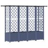 Raised Garden Bed with Trellis and Hanging Roof Gray 202 x 40 x 138 cm PP
