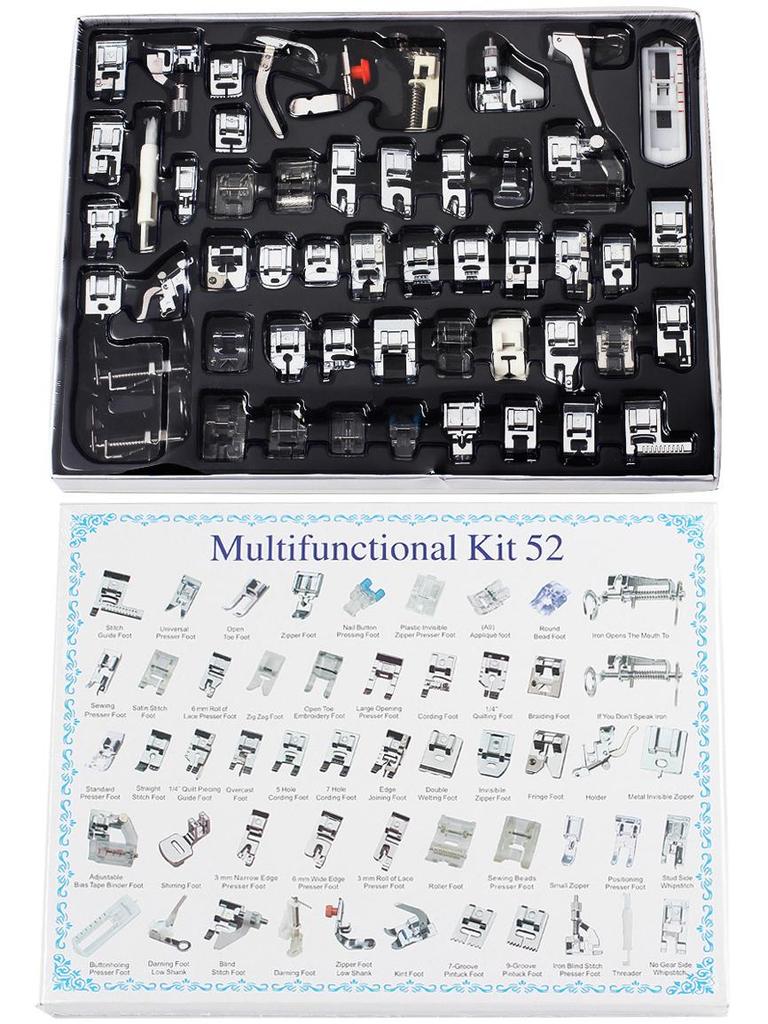 Набор многофункциональных прижимных лапок для швейной машины - 32 шт., 42 шт., 48 шт., 52 шт., 62 шт., 72 шт. Доступны варианты «Делюкс»