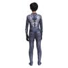 Kids Superhero Costume Venom with Lightning Bolts, Mask Set, Lycra, 4-5 Years, 120cm, Black/White
