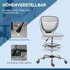 Office Chair Work Chair Desk Chair Height Adjustable Padded Light Gray