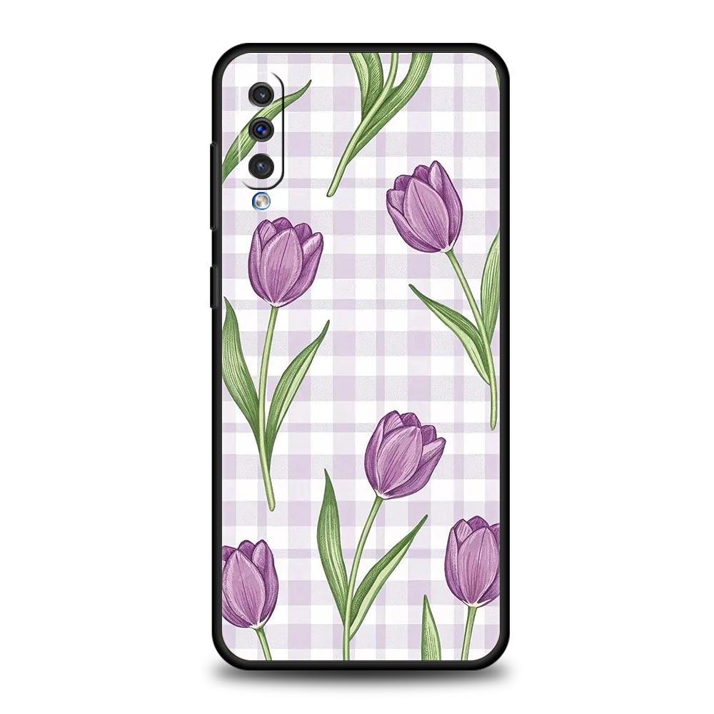 Мягкий Бледный Маленький Цветок Чехол Для Телефона Для Samsung A56 A36 A26 A54 A52 A24 A14 A50 A72 A70 A06 A12 A22 A34 A42 A32 A04s A16 5G Чехол