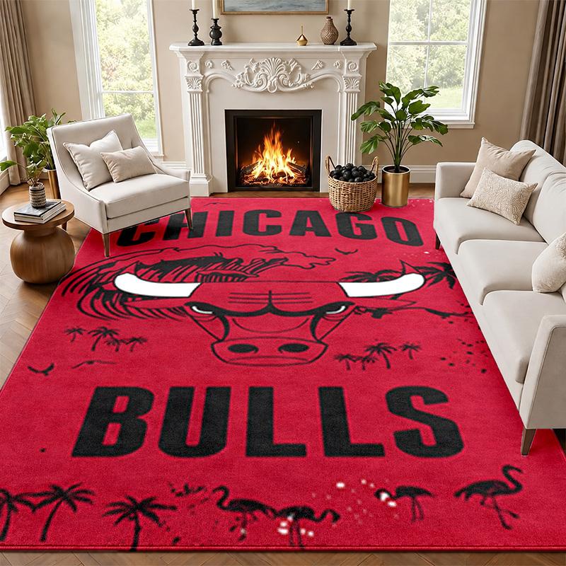 Коврик для входной двери Chicago Bulls для гостиной или спальни Защитный коврик под стул Офисное украшение Рождественский подарок Подарок на день рождения