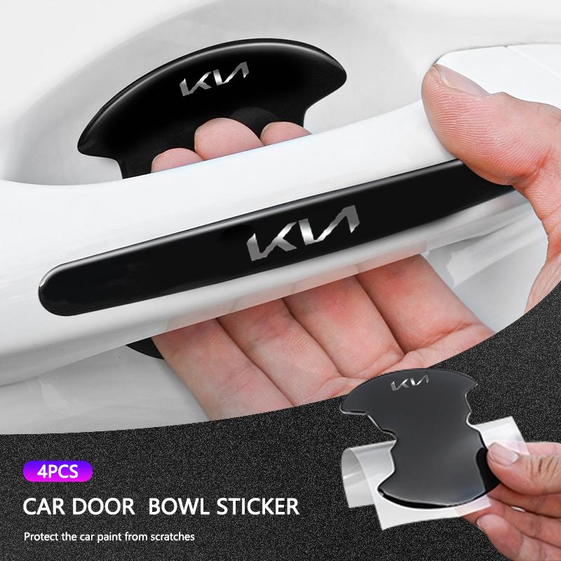 OUXU2 4/8pcs Car Door Handle Protective Anti-collision Stickers For KIA Ceed Sportage Rio Proceed K5 Optima Sedona Forte Cerato Venga