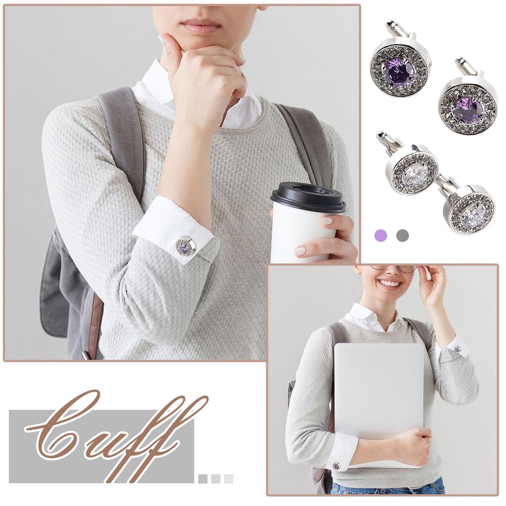 Новые запонки - модные французские запонки с бриллиантами - манжеты для ногтей