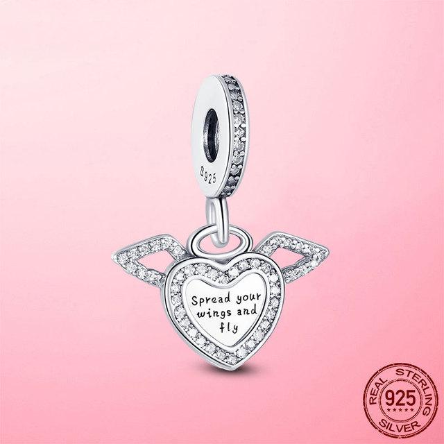 925 Sterling Silver O Pendant Love Heart Snake CZ Clip Charm Beads Fit Original Women Bracelet Bangle Silver 925 Jewelry