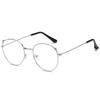 Fashionable Retro Metallic Street Shot Flat Glasses Tide Cat Ears Anti Blue Light Student Plain Makeup Glasses Frame