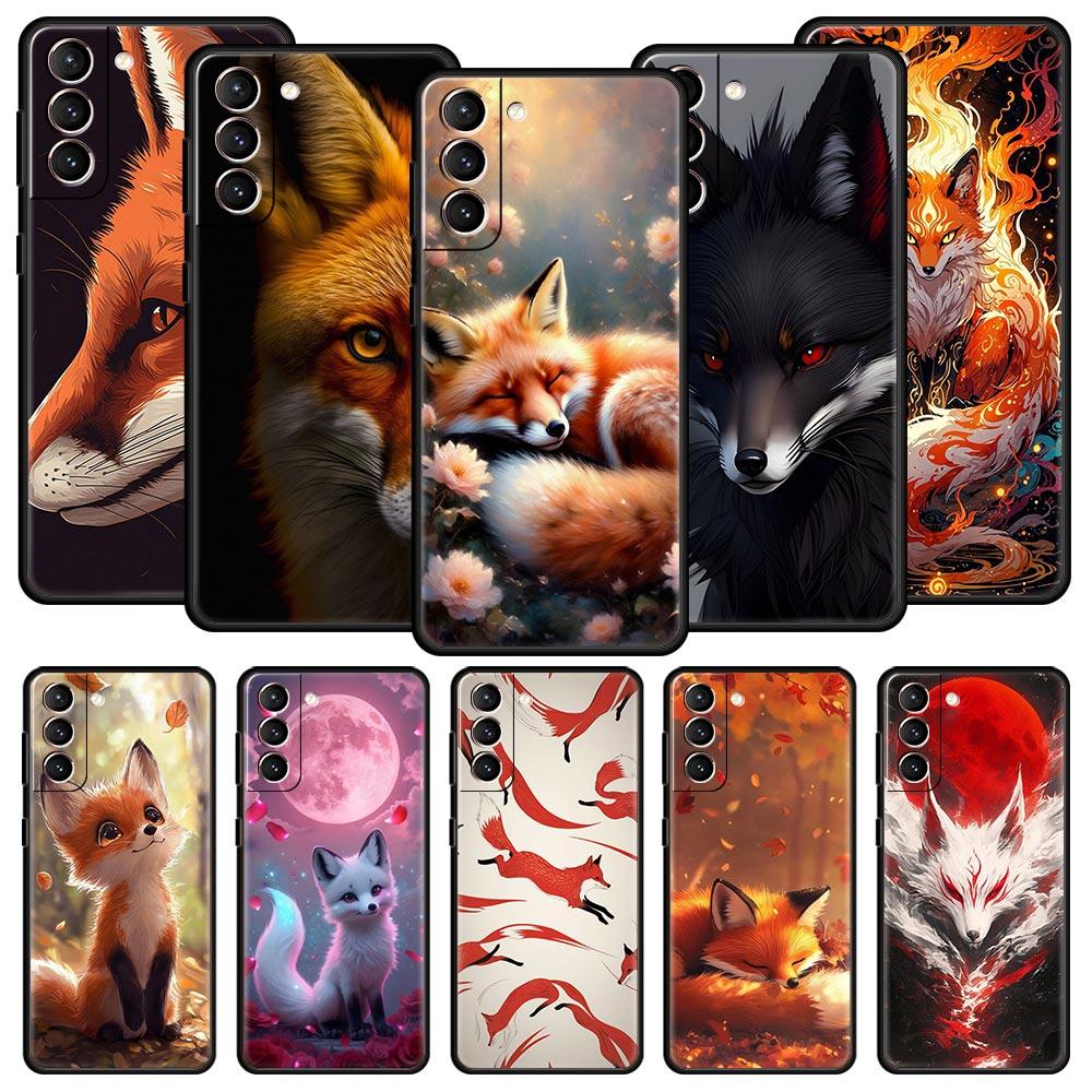 Red Fox Phone Case Cover for Samsung Galaxy S26 S25 S24 S23 S22 S20 S21 FE Ultra S25 Edge Plus 5G Soft TPU Shell Fundas Capa Bag