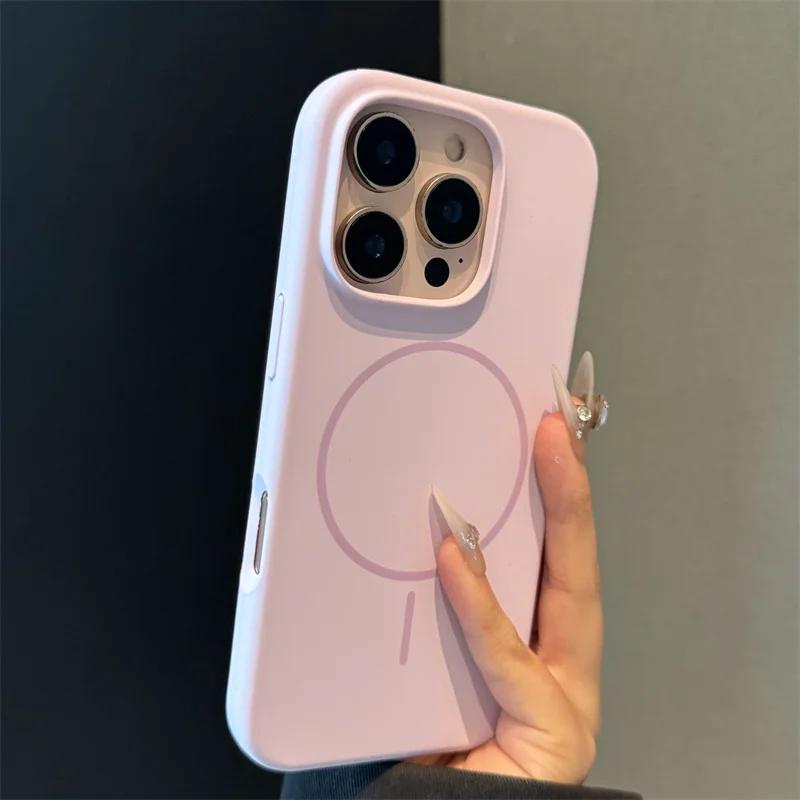 Оригинальный чехол из жидкого силикона MagSafe для iPhone 17 Pro 16 15 Plus 14 13 12 11 Pro Max Air Магнитная беспроводная зарядка Резиновая крышка