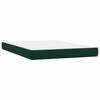 Box Spring Bed with Mattress Dark Green 160x220 cm Velvet