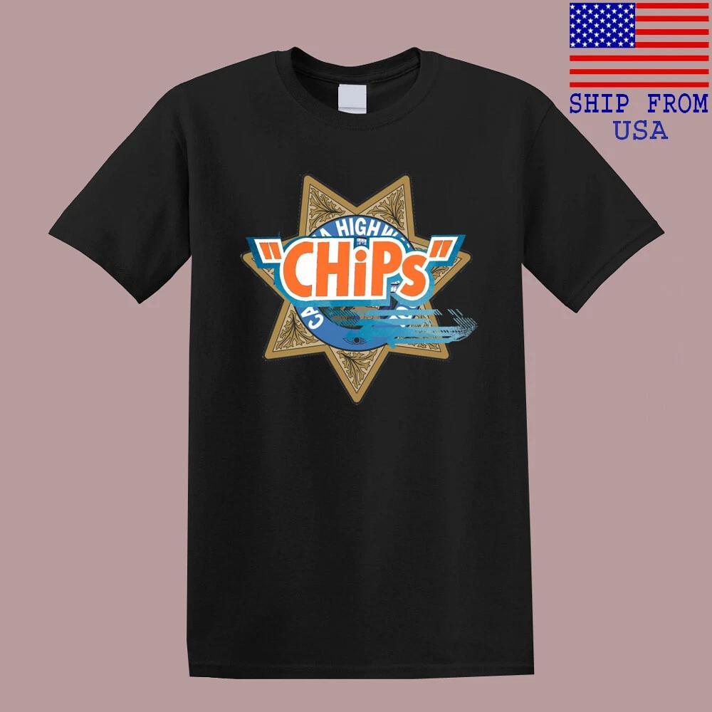 Chips Retro Police Movie Men's Black Size S-5XL