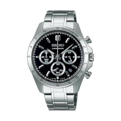 [Часы Seiko] SEIKO SELECTION SBTR013 Мужские часы, Кварцевый хронограф с батарейным питанием, Отображение даты и 24-часовой индикатор, Черный циферблат, Нержавеющая сталь