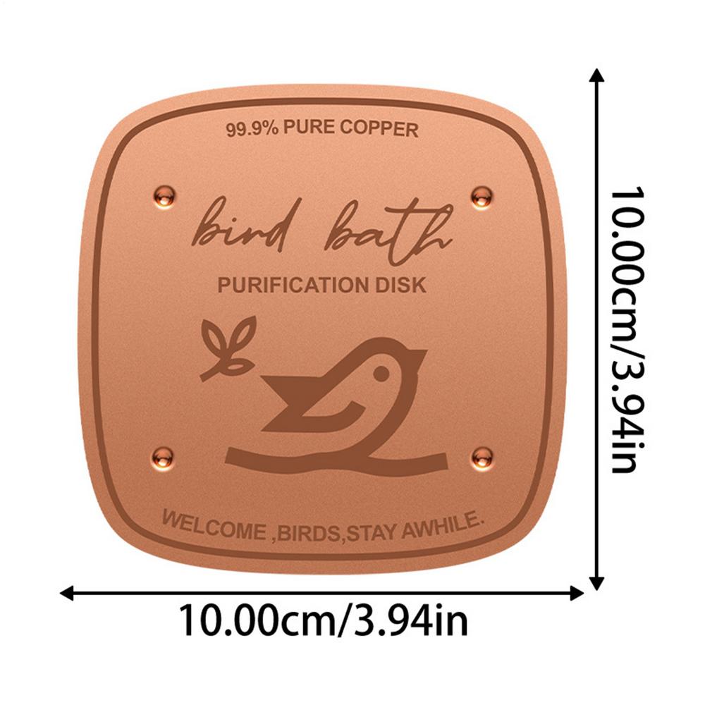 Bird Bath Purification Disk 0.6MM Thick Water Purifier Cleaning Tray Physical Safe Bird Bath Purification Disc for Hummingbird