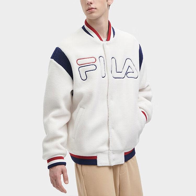 Новая мужская бейсбольная куртка FILA Fresh Ivory F11M349502F-IV