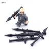 10 шт. Военные строительные блоки, аксессуары для кукол, черная базука, детали для ролевых игр, детали для детской игрушки, сборка