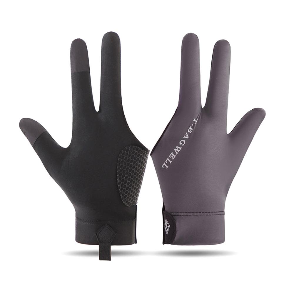 Нескользящие перчатки с тремя пальцами для левой руки, тренировочные перчатки для бильярда, аксессуары для фитнеса