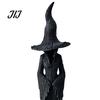 Dark Fantasy Ornament for Display Halloween Witch Statue, Resin Gothic Tree Figurine, Vintage Mysterious Bark Texture Art Tabletop, Bookshelf