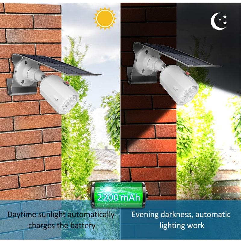 10LEDs High Bright Solar Human Body Induction Wall Lamp for Outdoor Garden Yard