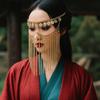 Rhinestone Curtain Head Chain Coin Bell Masquerade Mask Fashion Belly Dance Face Veil  Middle East