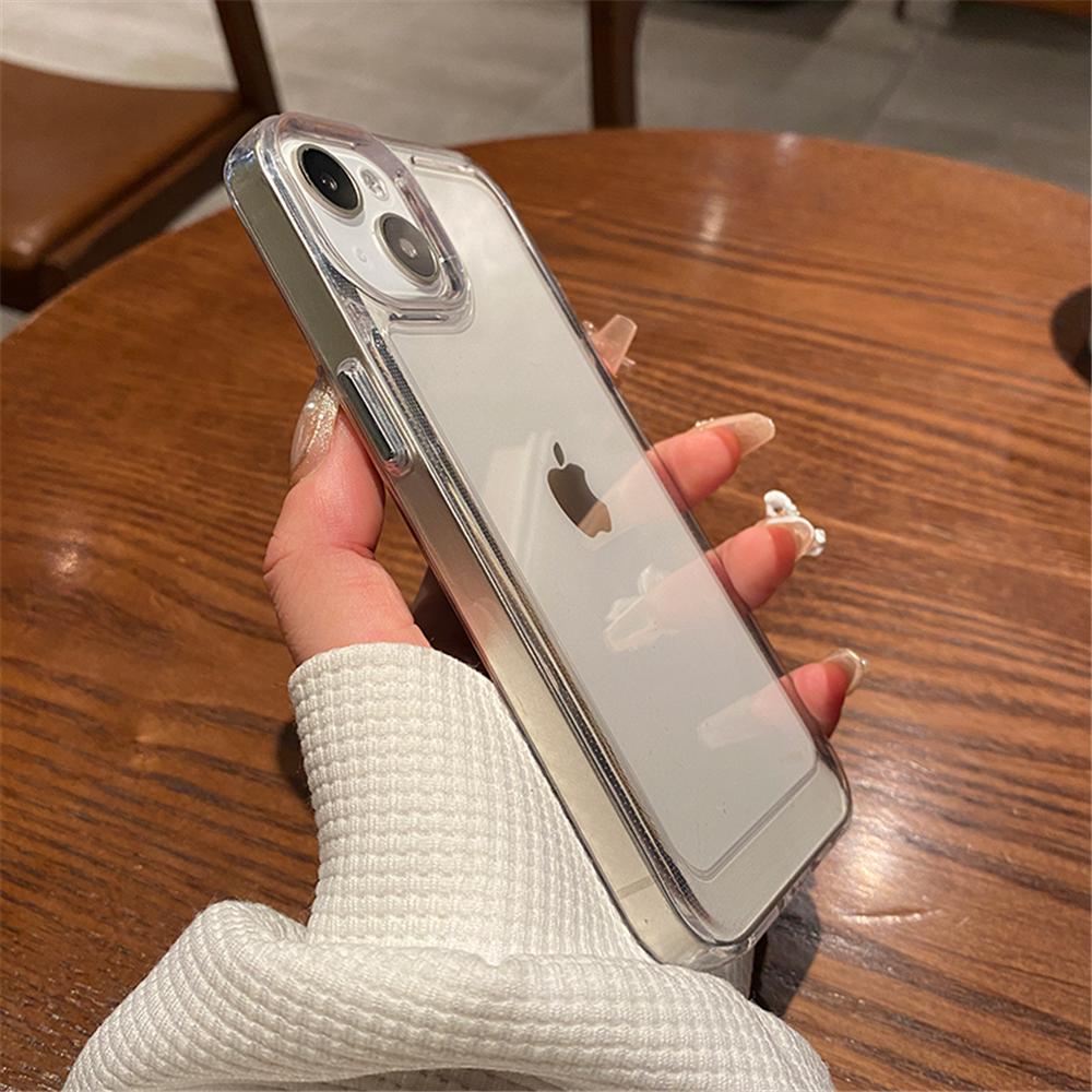 HD Clear Acrylic Case For iPhone 17 Air 16 15 Plus 14 13 12 11 Pro Max XR X XS Plus Mini Luxury Shockproof Soft Frame Hard Cover