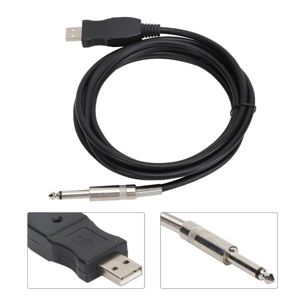 Гитарный USB-кабель длиной 3 метра, совместимый с компьютерным инструментальным кабелем для подключения к электросети