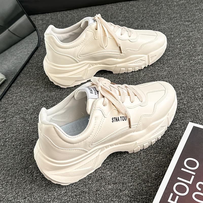 Туфли из натуральной кожи для папы, модные повседневные универсальные мужские весенне-осенние ультралегкие на толстой подошве, увеличивающие рост, спортивные модные туфли