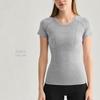 Sports short-sleeved women's slim and thin elastic seamless running training clothes Pilates fitness tops Yoga clothes T-shirt