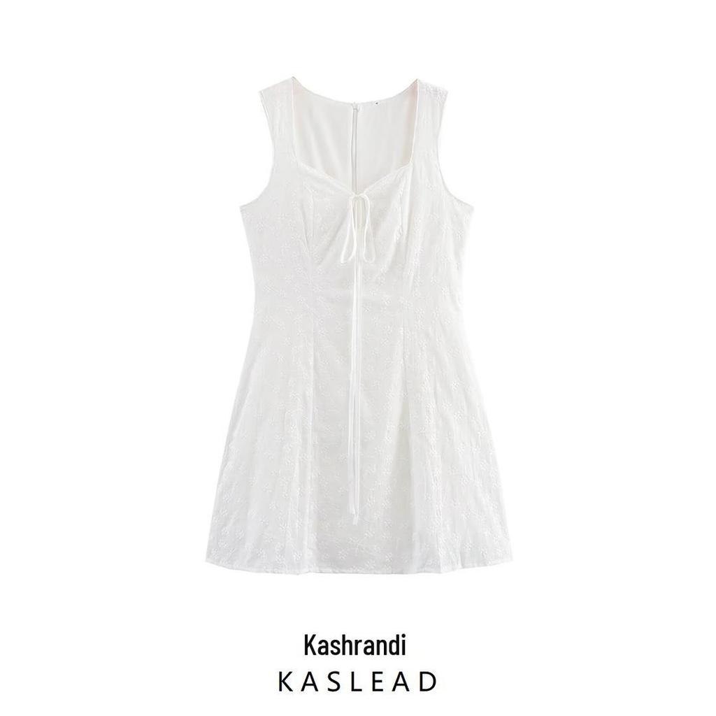 2025 Spring Women's European & American Style Lace-Up Lace Short Dress