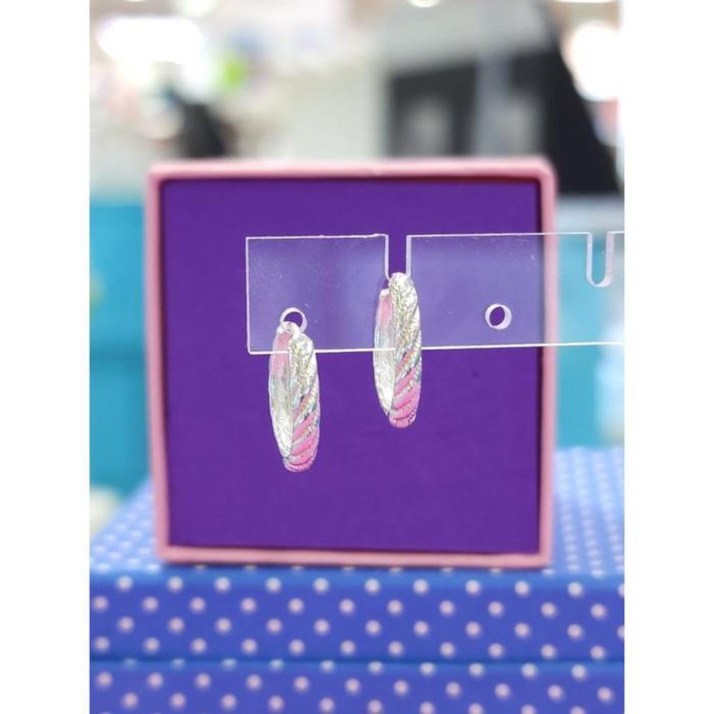 Rodum Savezone 05 Sterling Silver Twisted One-Touch Earrings (Unplated) 0 Rrde24020038 (S33525729)