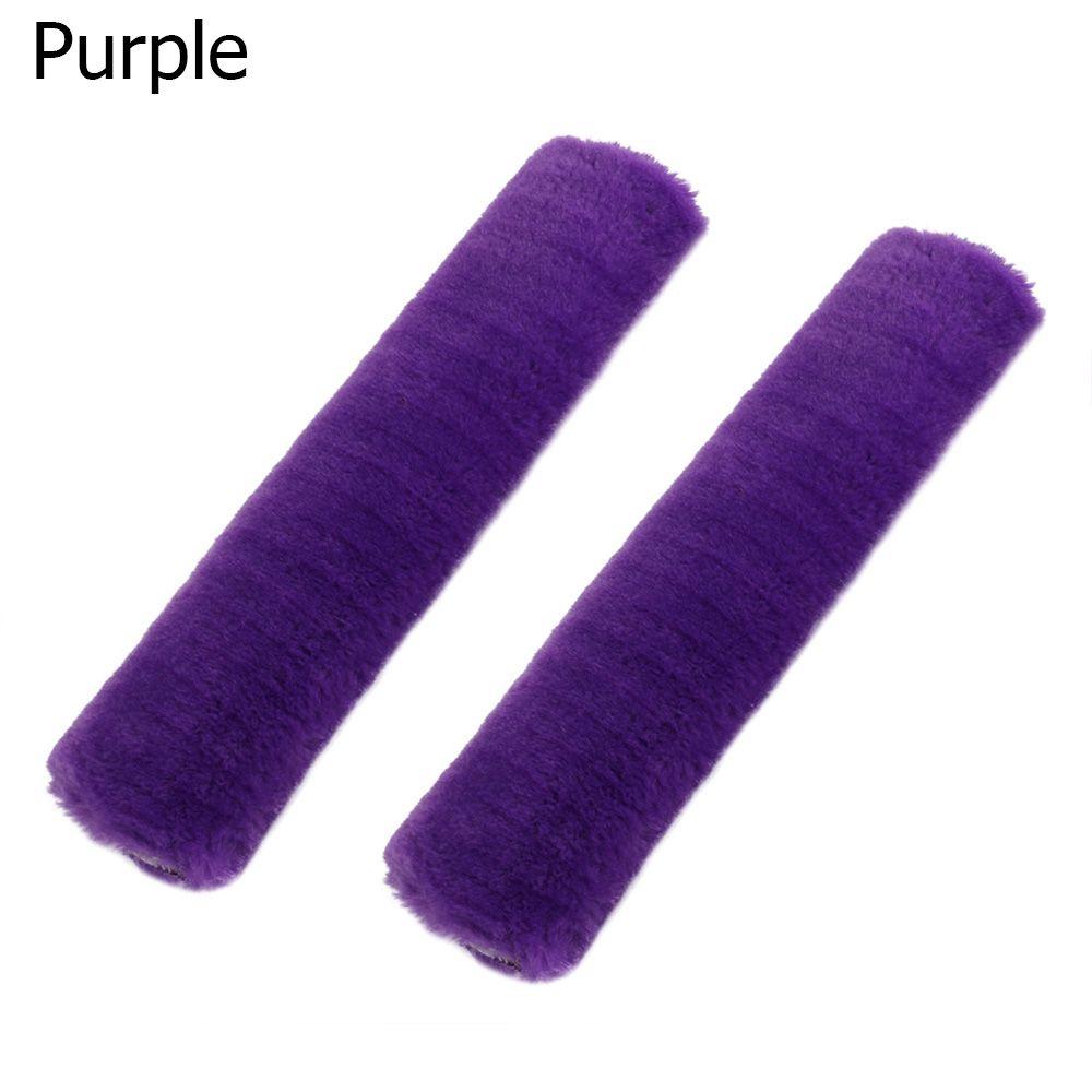 2 Pcs/Set Fashion Soft Auto  Harness Cover Plush Car Seatbelt Shoulder Pad  Seat Belt