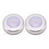Motion Sensor Night Light Eye Protection Round Small LED Induction Lamp for Closet Drawer Bed Bottom 2pcs