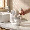 Ocean Style Nautilus Toothbrush Holder 3 Slot Toothpaste Storage Shelf  Washbasin