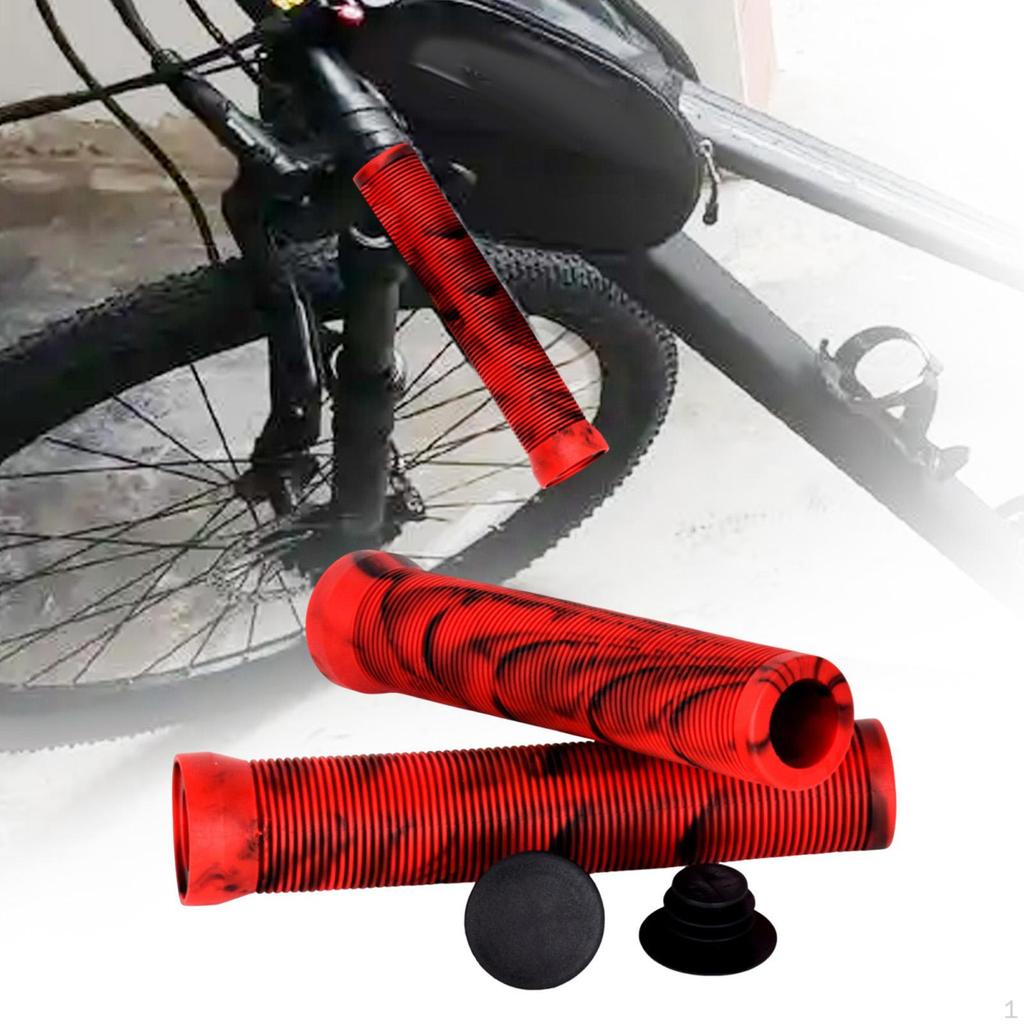 2 Pieces Bike Handlebar Grips Cycling Bar Covers Soft Sleeves Replacement Bicycle Handle