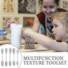 5/10Pcs Texture Tool Sets Durable Construction Ergonomic Handle Design DIY Oval Pattern Rollers Kit Modeling Sticks