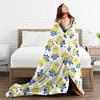 M-Minions Cartoon Christmas Flannel Blanket  Warm Throw Blanket for Outdoor Travel Comfortable Bedspread Sofa Bed Cover