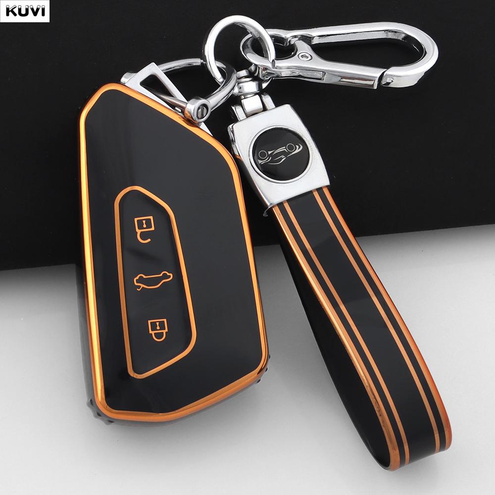 Чехол для ключа автомобиля для VW Volkswagen Golf 8 MK8 ID.3 ID.4 Cupra Skoda Octavia A8 SEAT Leon MK4 2020 2021 Formentor Tarraco