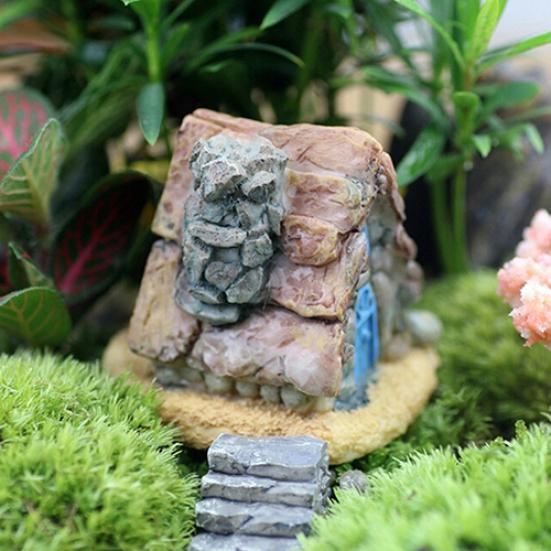 Мини-каменный дом, украшение сказочного сада, миниатюрное ремесло, микро-ландшафтный декор