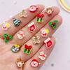 50pcs Resin Mini Colorful Santa Claus Snowman Christmas Tree Deer Flatback Nail Art Decor DIY Scrapbook Accessories Crafts