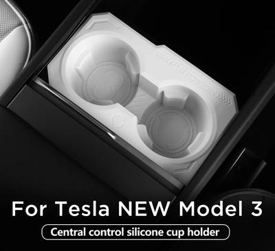 Для Tesla Model 3 Highland 2024 Подстаканник Силиконовый Держатель для напитков Органайзер Аксессуары для интерьера автомобиля